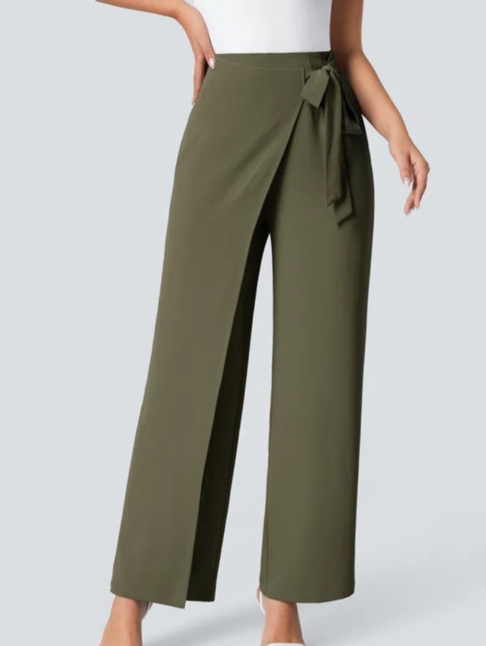 Halara FlexTM High Waisted Tie Side Wide Leg Work Pants